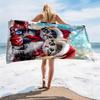 Christmas Kitten Santa Snowflake Print Beach Towel High Quality Polyester Easy Clean Towel for Beach Pool Picnic Couple Travel G