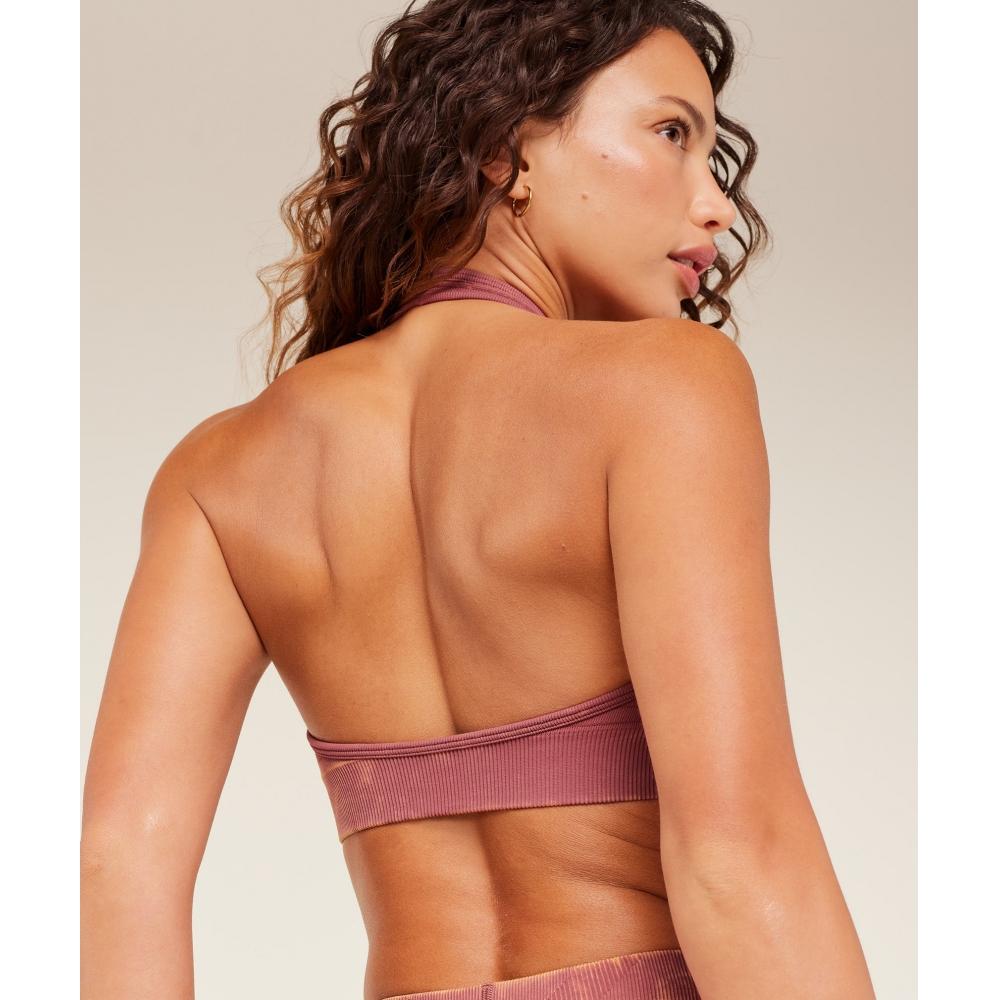 Gymshark Steel Seamless Halter Neck Bra Gs Reset Pink B6b7d Kdgz