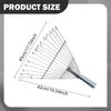 Garden Hand Rake Head Adjustable Width Sturdy Steel Landscape Leaf for Flower Bed Picking