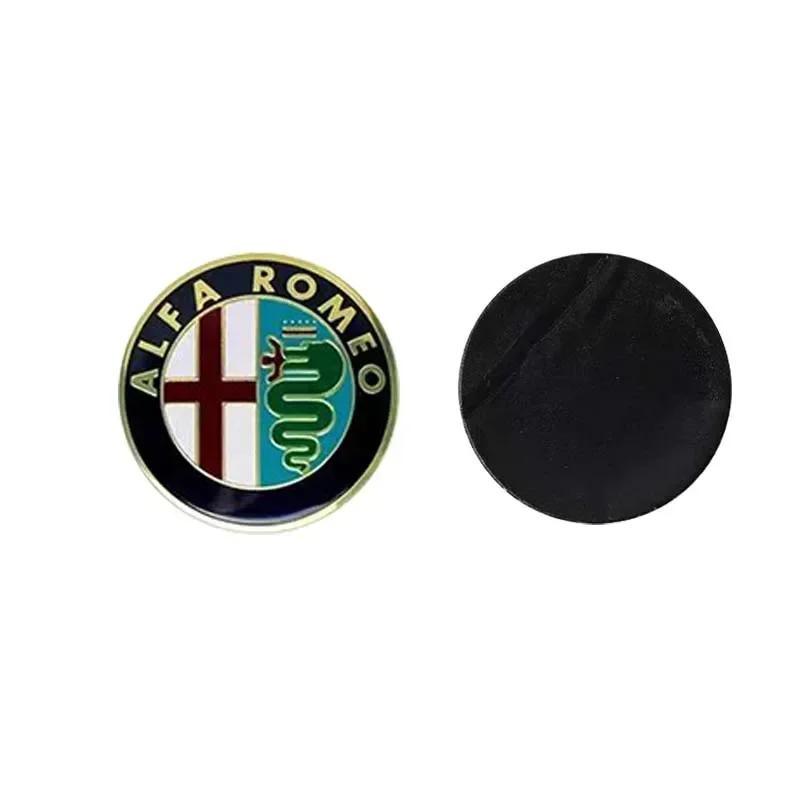 40mm Car Steering Wheel Emblem Sticker Central Console Knob Badge for Alfa Romeo Giulietta Mito Giulia Stelvio Brera 147 156 159