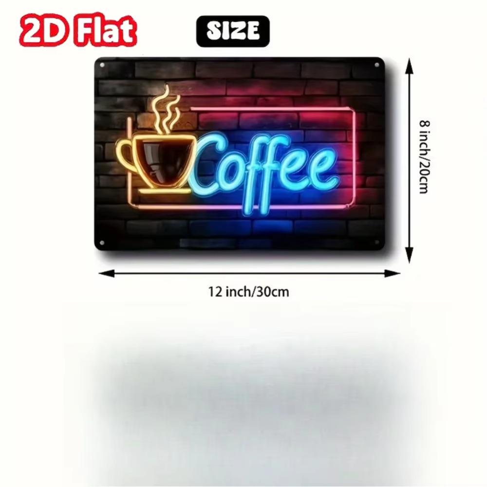 Vintage Blechschild Retro Neon Metall Wandkunst Dekor Haus Café Bar Küche