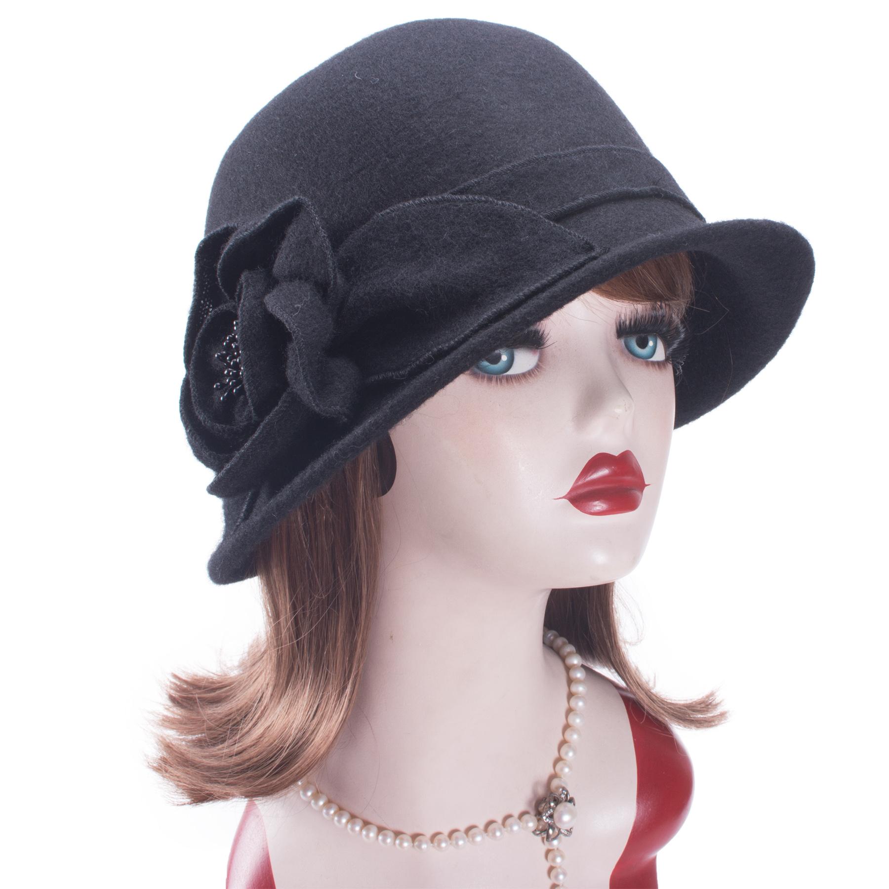 

Женская винтажная асимметричная шляпа-ведро из 60% шерсти T492