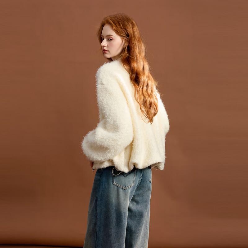 

Sancai Women s 2025 Winter Loose Wool Blend Casual Coat S (155/80A)