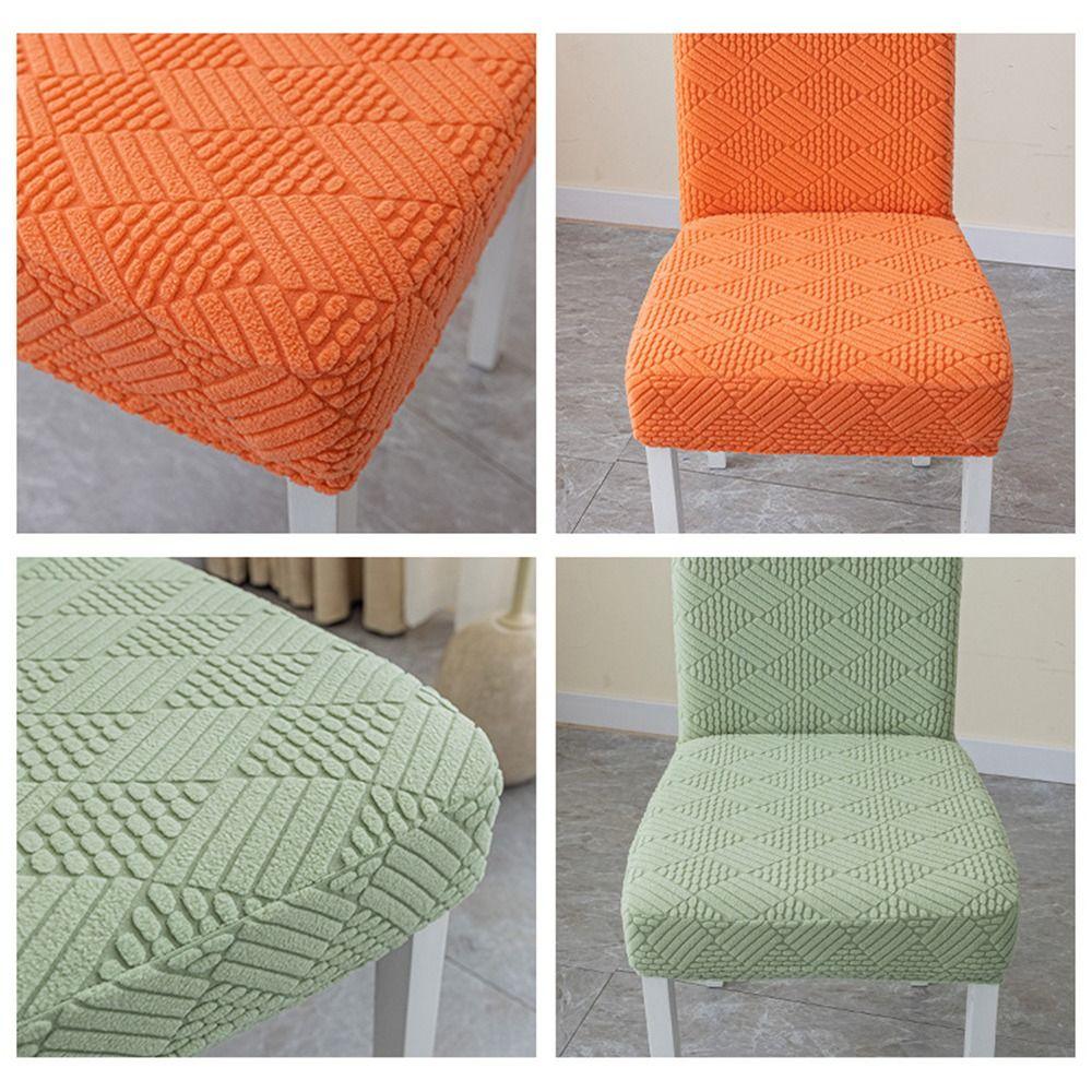 Jacquard Chair Cushion Cover Waterproof Parson Chair Slipcovers Dining Chair Cover  Household