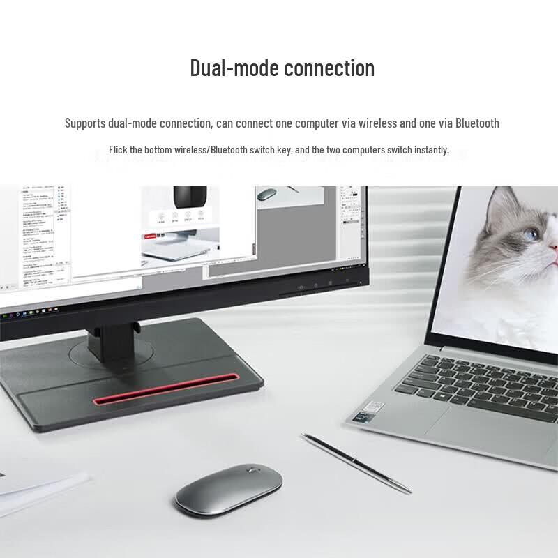 Lenovo Xiaoxin Air2 Dual-Mode Wireless Bluetooth Mouse