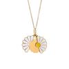 Handmade Glaze Oil Chrysanthemum Pendant Titanium Steel Daisy Necklace  Female Lady Girl