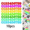 0-9 Continuous Number Stickers 800 Pieces Easy To Use Waterproof Sticky Labels for