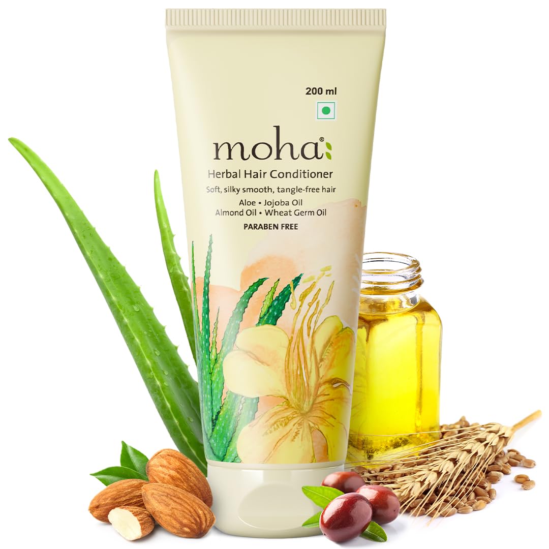 

Moha Herbal Hair Conditioner 200ml Pack of 1 | Moisturizes, Adds Shine, Reduces Frizz for Silky, Smooth Hair