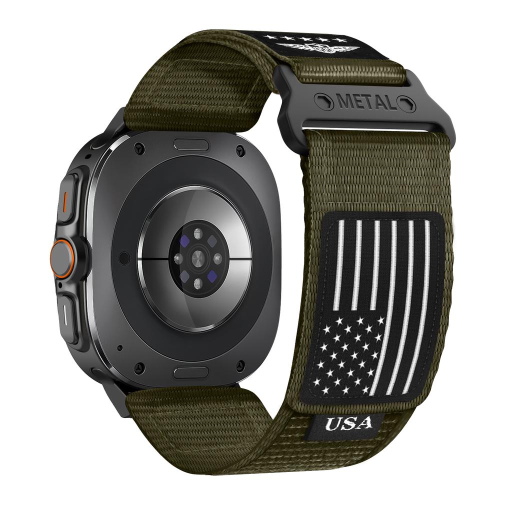 Strap For Samsung Galaxy Watch 7 Ultra 47mm Accessories Sport Fabric Rugged Nylon Bracelet Correa Galaxy Watch Ultra Band 47 Mm