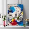 Eiffel Tower Art 100% Round Full Drill 5D DIY Diamond Painting Embroidery Cross Stitch Rhinestone Décor