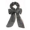 European & American Retro Silk-Like Ribbon Bow Hair Tie with Detachable Streamer – Wrinkled Satin Fabric Hair Accessory