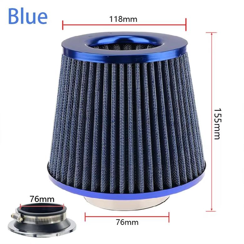 Car Modified 76MM Universal High Flow Mushroom Head Air Filter Air Intake Kit For Automotive Parts Cold Air Intake Air Filter