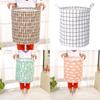 Collapsible Cotton Linen Laundry Basket With Handle For Clothes And Storage In Modern Home Decor