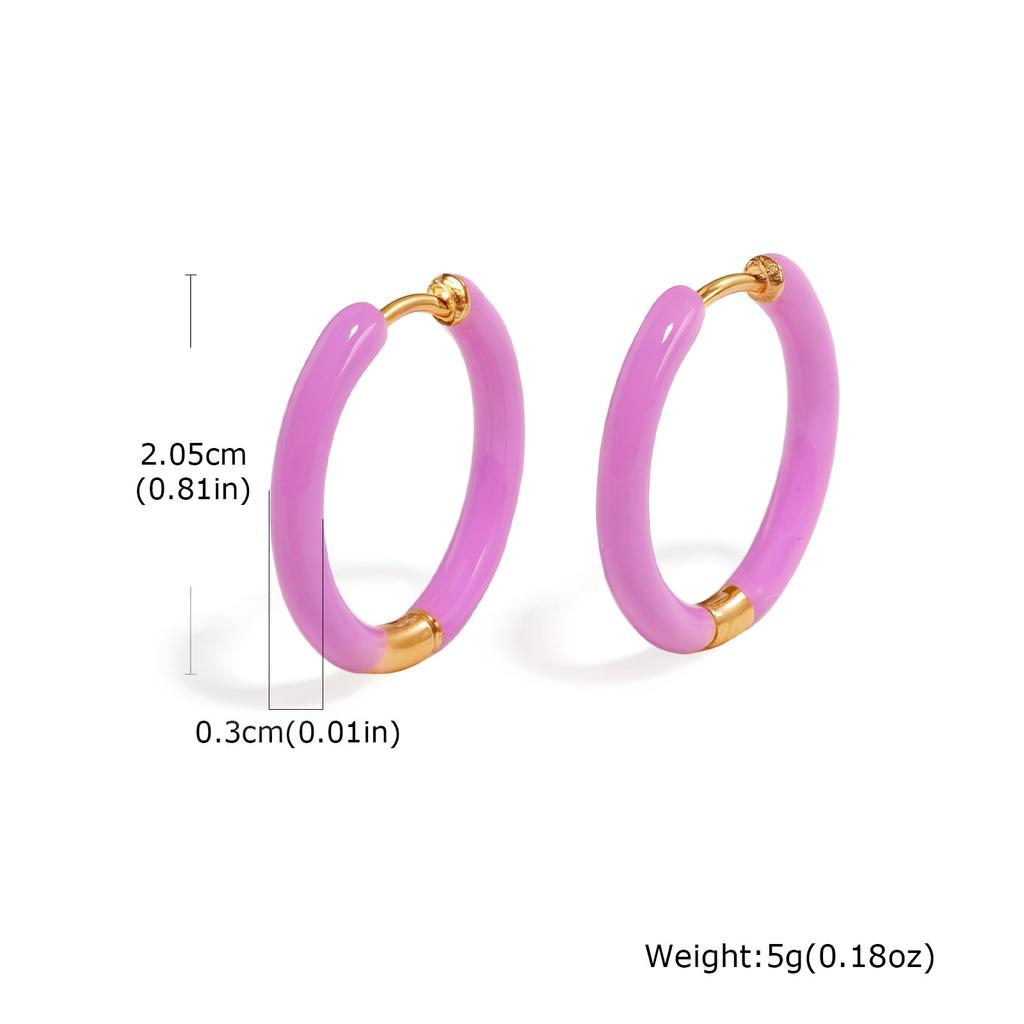 Earrings, Stainless Steel Color Epoxy Dopamine Earrings, Girls Sweet Fashion Earrings EH-857