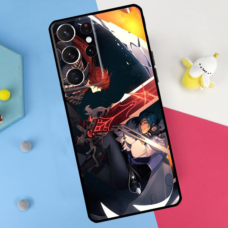 Kaeya and Diluc Genshin Impact Back Case For Samsung Galaxy S26 S25 S24 S21 S22 S23 Ultra S10 Plus S20 FE S25 FE Soft Cover