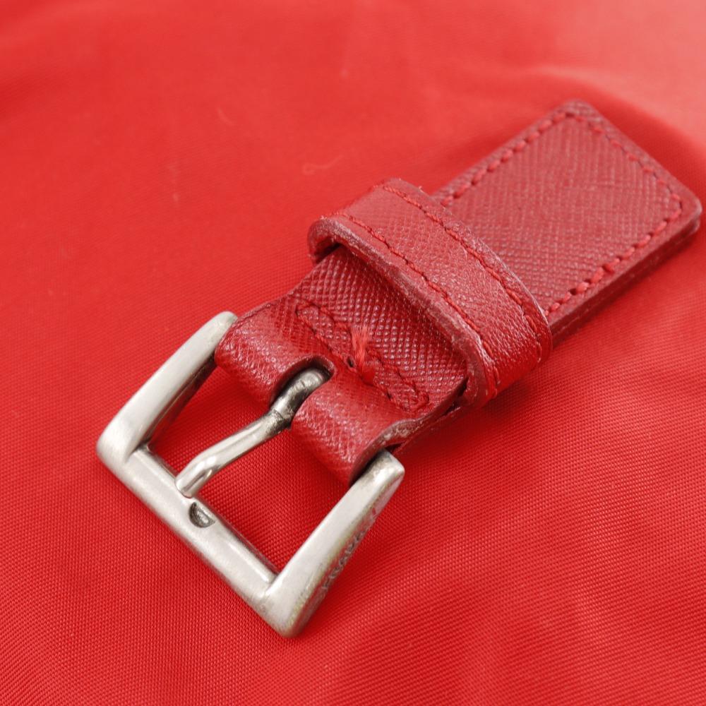 PRADA Backpack Daypack Red Nylon Women Used