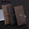 Baellerry RFID Protection Long Wallets Vintage Design Men Card Holder Safety Money Bags for Man Male Business Coin Purse Wallet