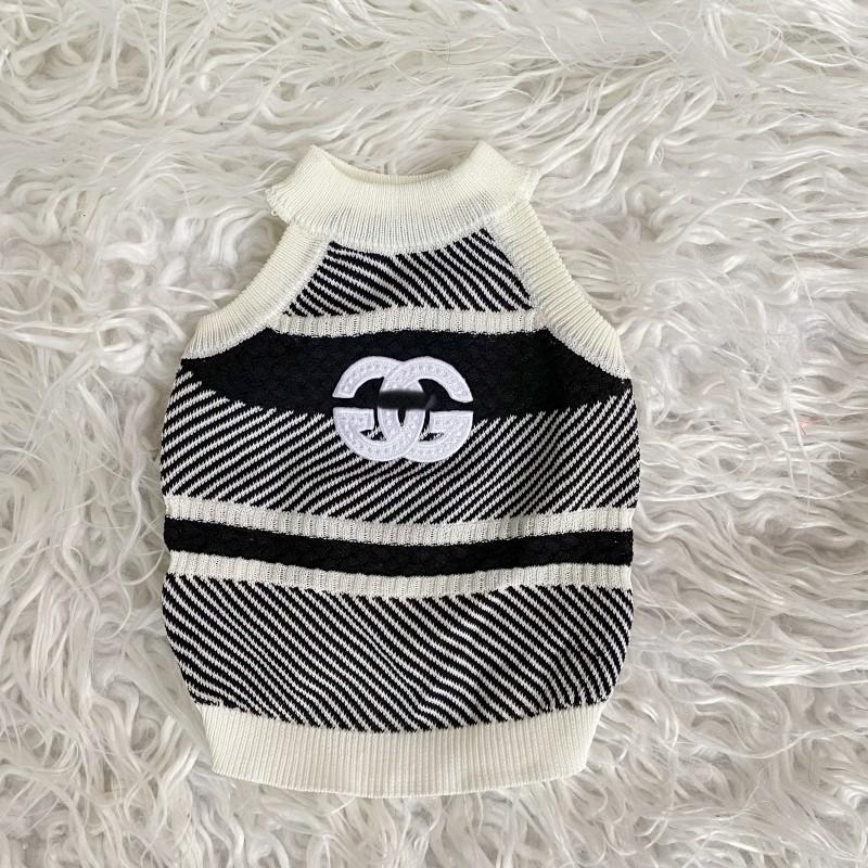 Summer New Pet Trendy Brand Ice Linen Knitted Vest Breathable Dog Cat French Bulldog Cool Casual Clothing
