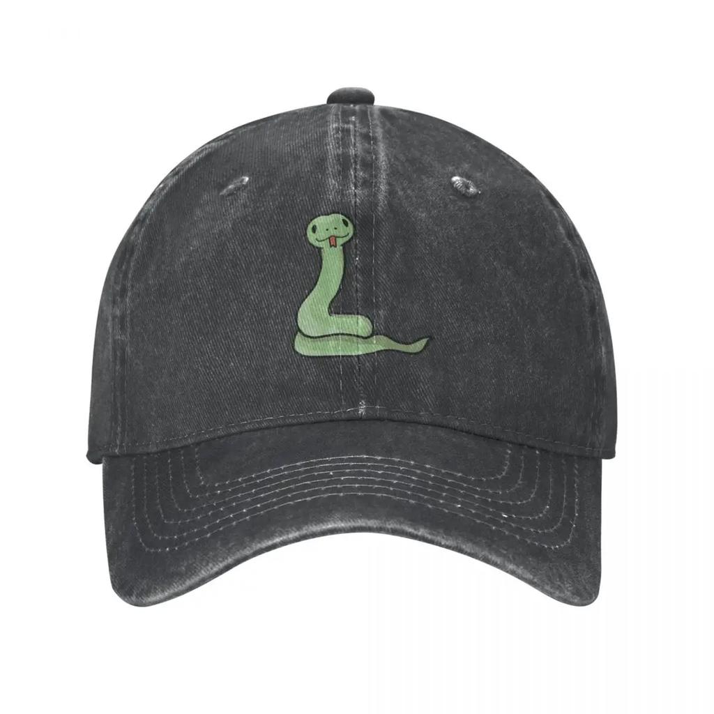 Cute and Happy Green Snake Cowboy Hat sun hat Golf Cap Sports Caps Outdoor All Seasons Travel Adjustable Fashion Beach Hat