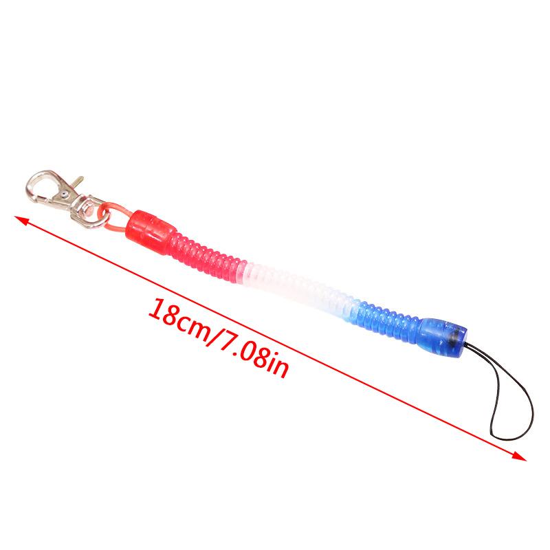1Pc Tactical Retractable Spring Elastic Rope Security Gear Tool Hiking Camping Anti-Lost Phone Keychain Fishing Lanyards Outdoor