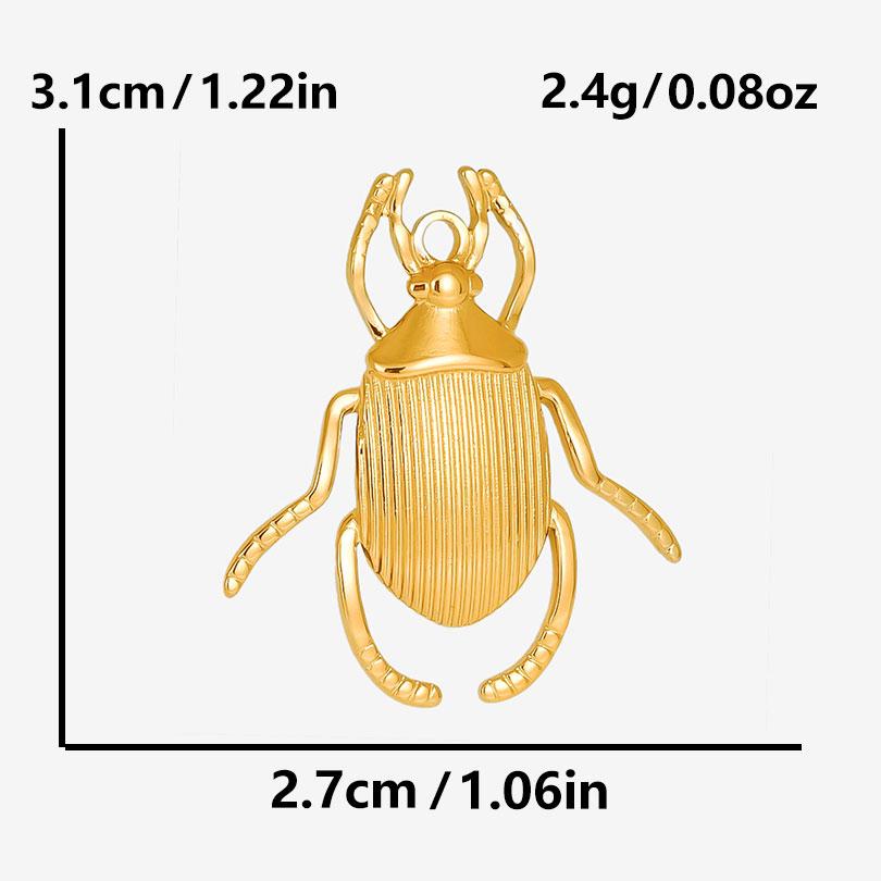 Punk Animal Charm Butterfly Spider Insect Pendant Stainless Steel Charms For Jewelry Making Supplies Real Gold Plated Breloques