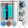3-Tier Over-the-Door Bathroom Shelf Black Glass Door Hanging Storage Rack No-Drill Shower Caddy Towels