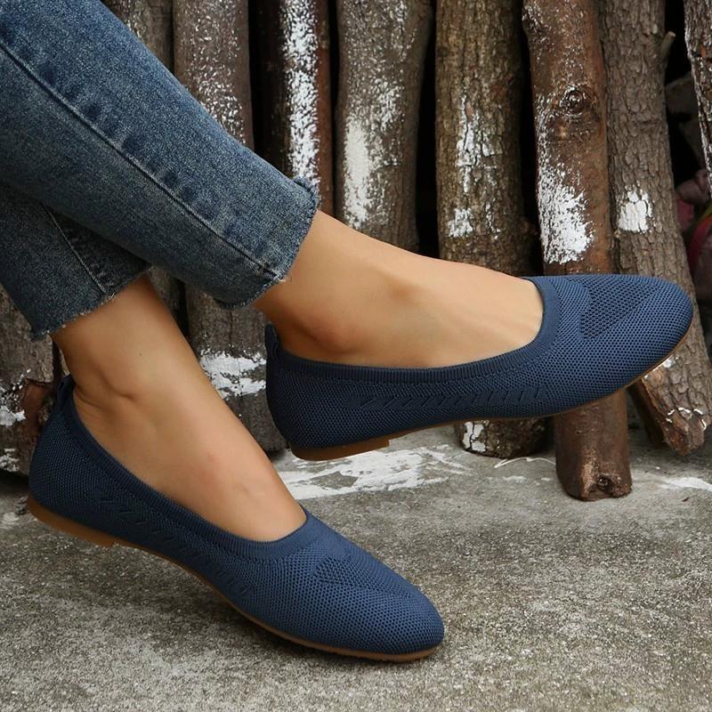 Fashion Large Size Flat Shoes Spring and Autumn New Casual Walking Shoes A Slip-on Single Shoes Women