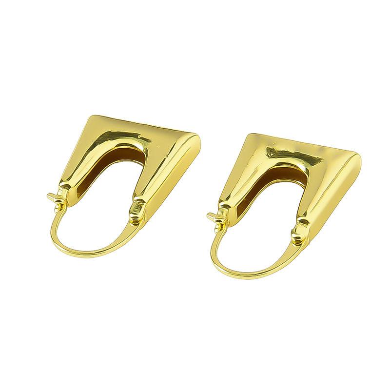 Heavy Work U-shaped Square Geometric Earrings Female Ins Personality Niche Fashion Cold Wind Light Luxury Earrings Personality Elegant Accessories