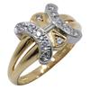 Macadam Ring K18 Yellow gold/Pt900Platinum/diamond #5.8(US Size) 4.6g Women Used