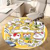 1pc Anime Cat Round Carpet  Cute Design for Office Chair Mat, NonSlip Rug Suitable for Home Decor, Living Room