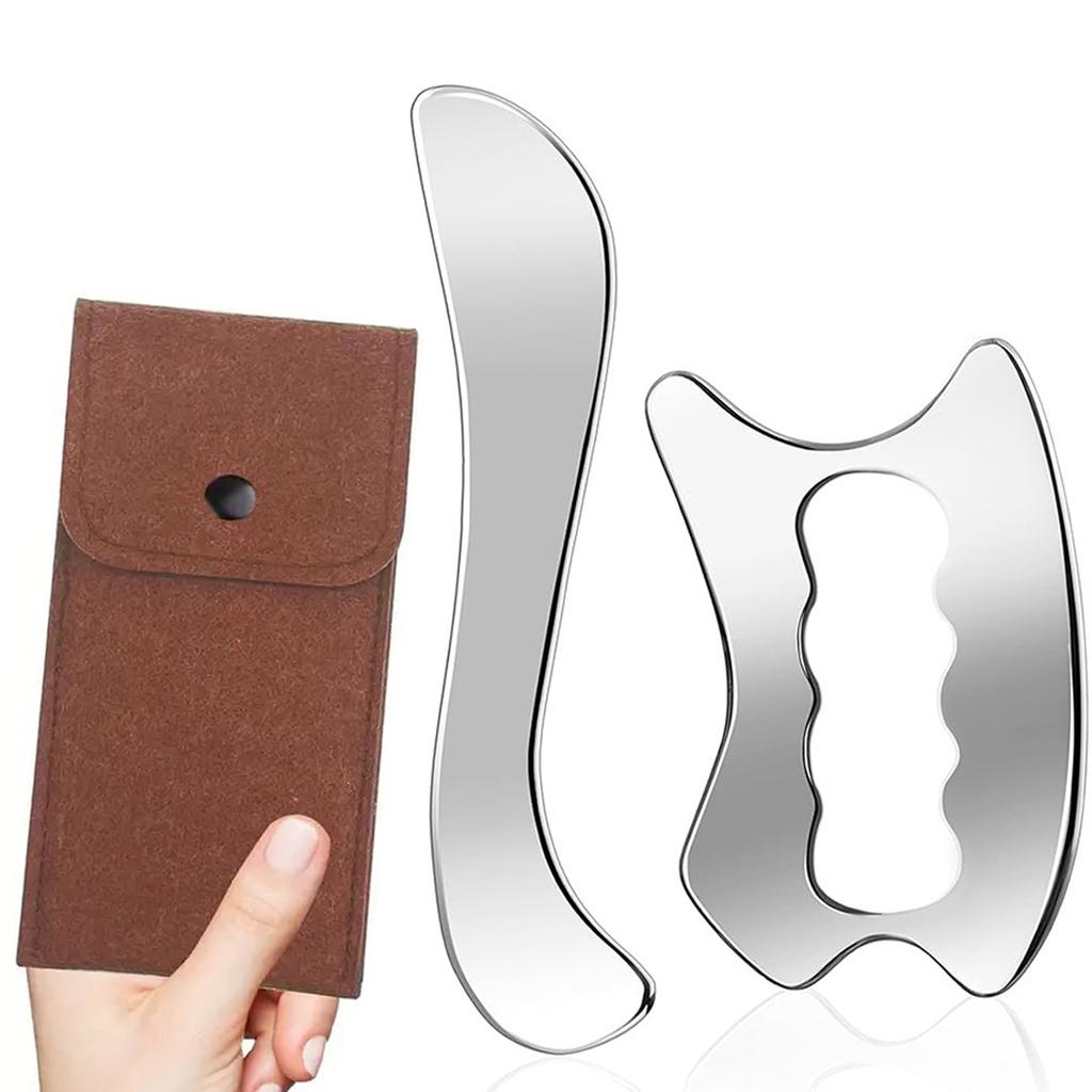 Stainless Steel Massage Scraper Tool Derma Edge Massage ToolsGua Sha Scraping Tool for Physical Therapy Muscle Scraper Tools