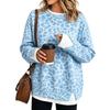Damen Casual Langarm Locker Geschnitten Pullover Sweatshirt mit Reißverschlusskragen