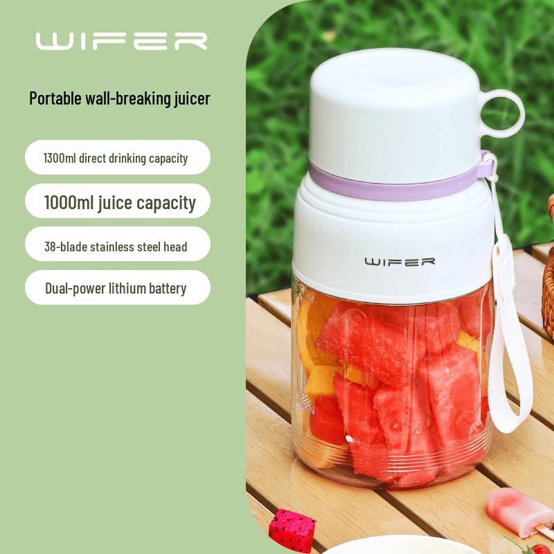 ZISIZ Portable Smoothie Blender Bottle with Straw