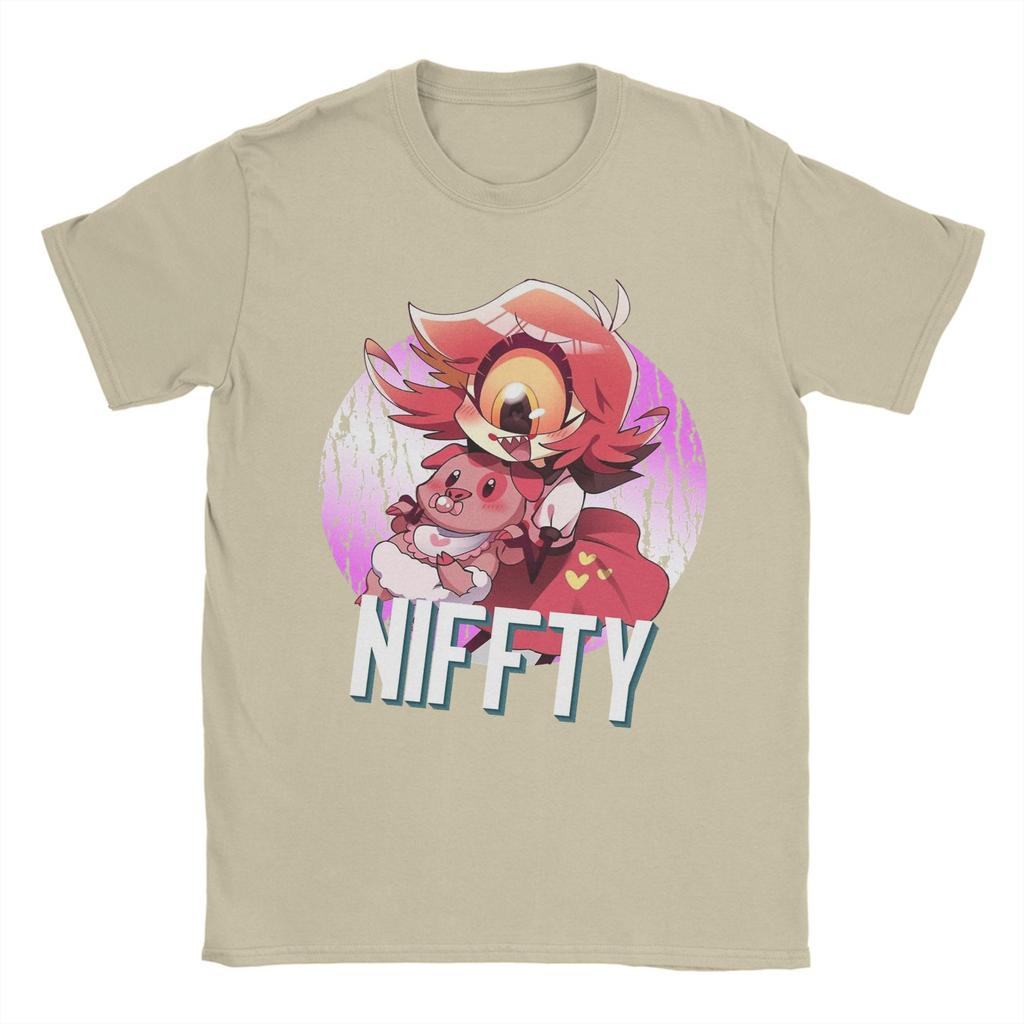 Men's T-Shirt Hazbined Hoteled Niffty Fun Cotton Tees Short Sleeve  T Shirts Round Neck Tops Birthday Present
