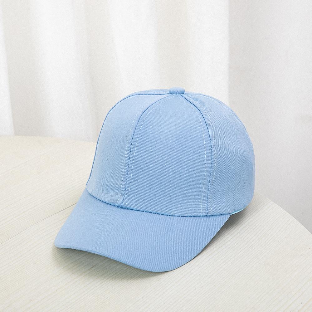

Детская бейсболка для девочек и мальчиков, весенне-летняя детская шляпа от солнца, классические однотонные кепки с козырьком для малышей Adjustable&4-8 Years небесно-голубой