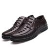 2025 Summer Business Leather Shoes Cowhide Dad Shoes Men's Hollow Hole Shoes Middle-aged and Elderly Leather Sandals Casual Shoes Men's Shoes