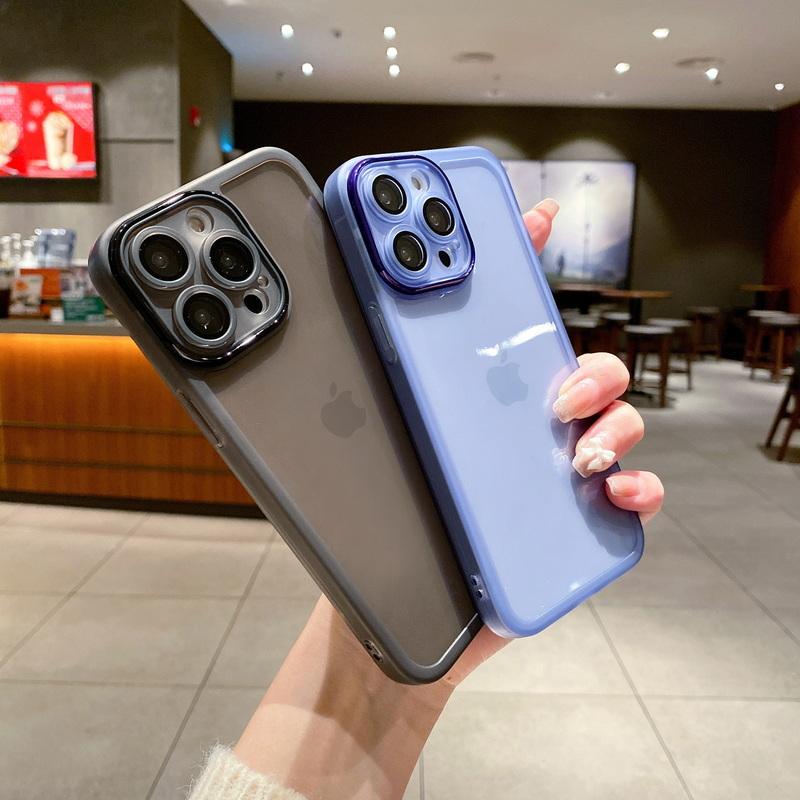 Soft Silicone Clear Case For iPhone 16 14 15 Pro 13 12 Pro Max 11 Camera Lens Protection Shockproof Transparent Phone Cover