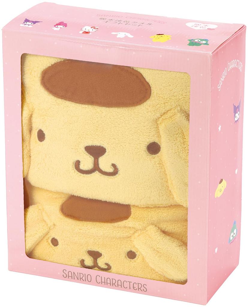 Skater Towel Gift Set Hair Drying Bath Sanrio SET1080 (2 Pieces) Towel, Towel, Absorbent, Quick-Drying, Pompompurin,