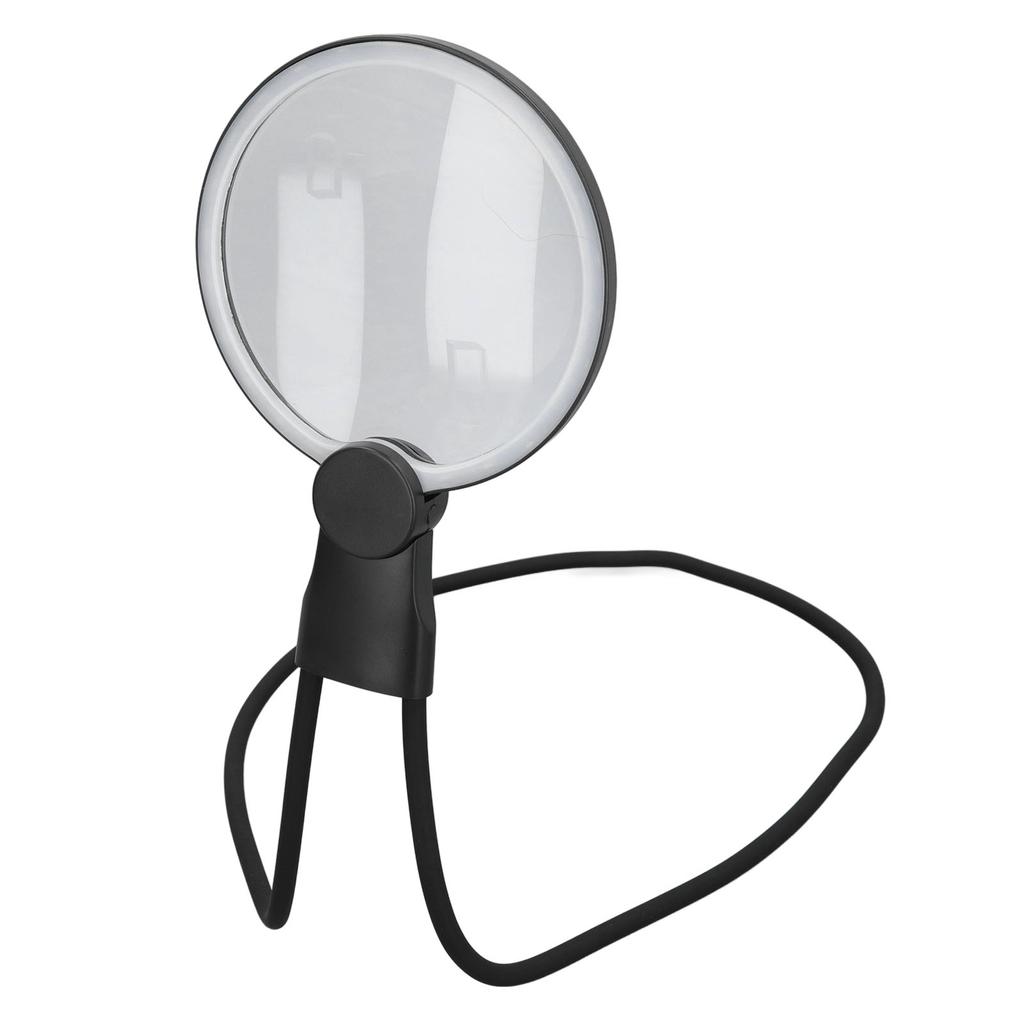 3X Neck Wear Magnifying Glass with Light Flexible Gooseneck Magnetic Suction Adjustable Brightness R