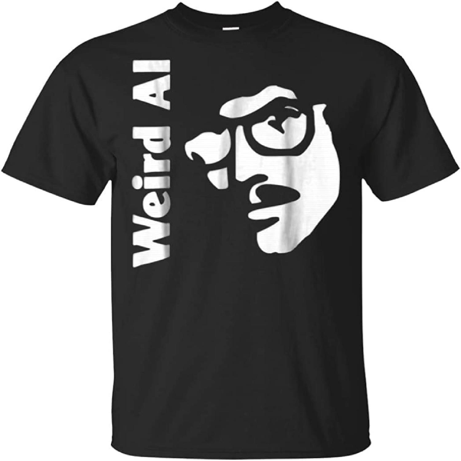 

Weird Al T Shirt Text Head Retro Celebrity Fashion Black T-Shirt XXXXXL чорний