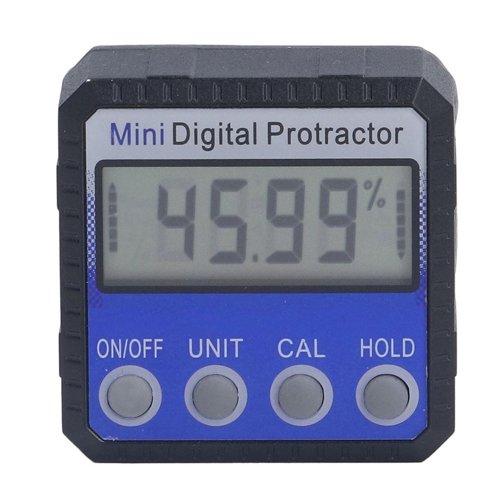 Digital Inclinometer Magnetic 360 Degrees  4 Units Portable Digital Angle Gauge for Angle Measurement Blue