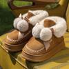 Bag Heel Cotton Slippers Women's Winter, New Indoor Home Warm Cotton Shoes Plush High-top Outer Snow Boots
