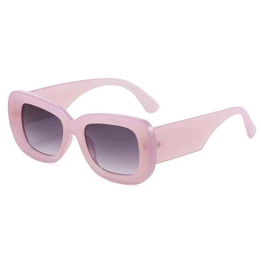 Versatile Women Sunglasses Retro Large Size Square Frame Sunglasses Sun Protection UV Protection Oval Sunglasses розовый