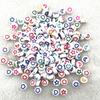100pcs 7x4mm 6x6mm Mixed Alphabet Letter Beads Charms Beads for Making Jewelry Diy Handmade Bracelets Accessories
