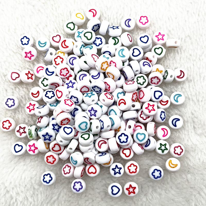100pcs 7x4mm 6x6mm Mixed Alphabet Letter Beads Charms Beads for Making Jewelry Diy Handmade Bracelets Accessories