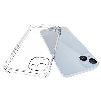 WANLONFENG Série WL2 pour iPhone 15 Coque 2,0 mm TPU Housse de Téléphone avec 2 Pièces Films en Verre Trempé