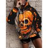 Women's Autumn and Winter 3D Printed Hooded Fashion Versatile Trend Breathable Casual Hoodies & Sweatshirts (women’s)