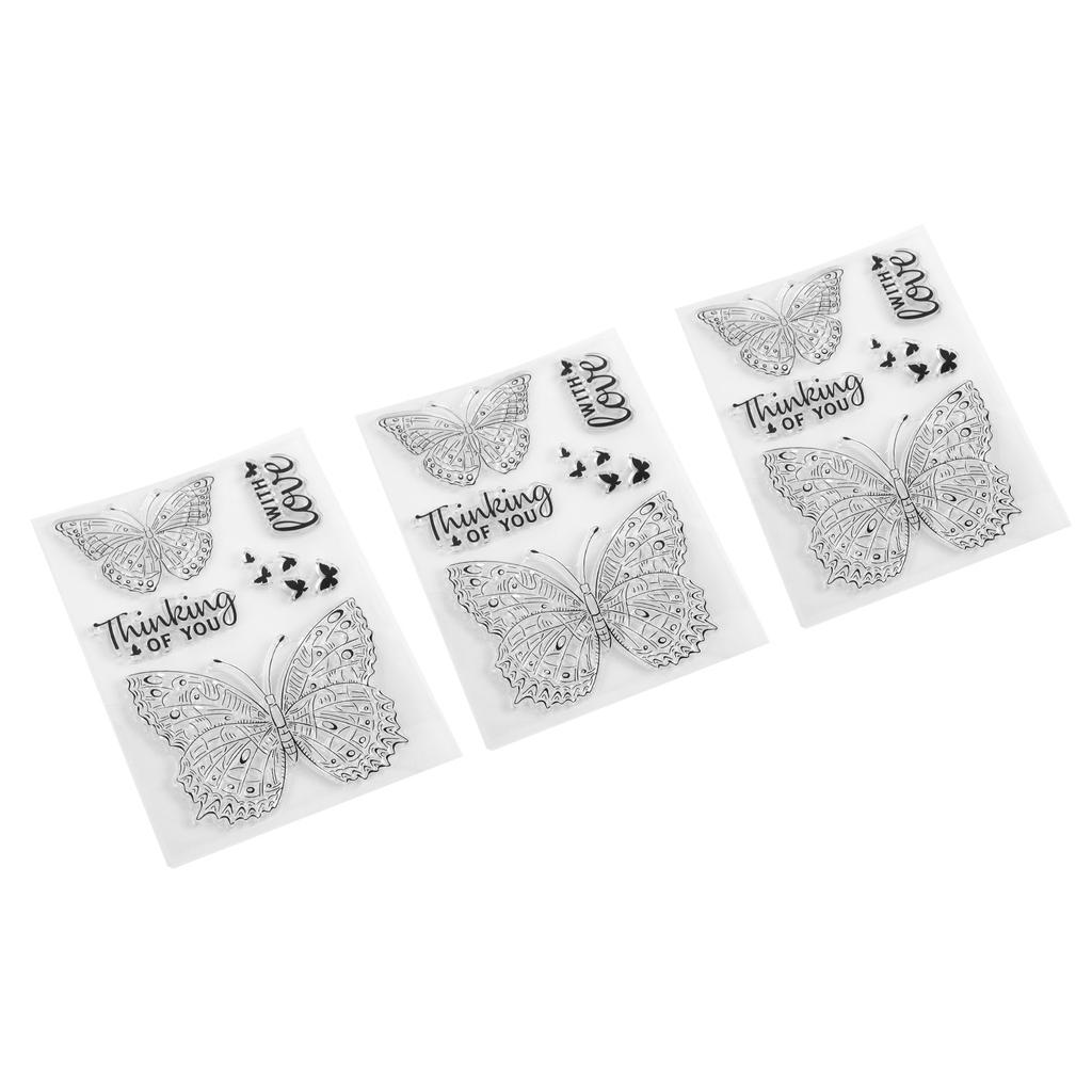 3 Stück Transparenter Stempel Form Geprägt Scrapbook Kartenherstellung Transparenter Stempel Dekorat