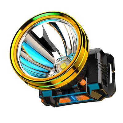 Lampe Frontale Rechargeable Alliage d'Aluminium Bandeau Lampe Frontale à Détection pour Pêche Extérieure Blanc Fort
