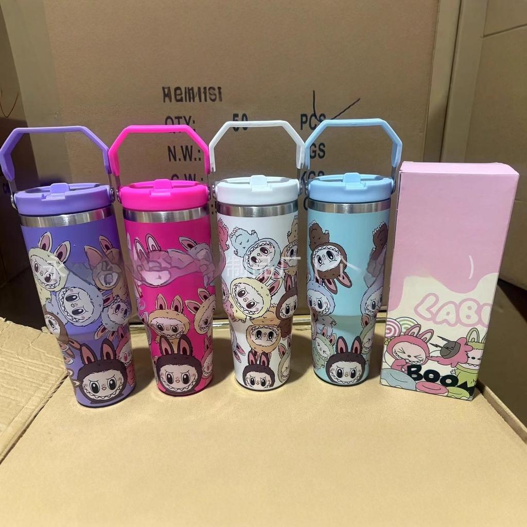 Model Desene Animate Cană Bingba 30oz Cană Auto 304 Oțel Inoxidabil Cană Termos Cană cu Mâner